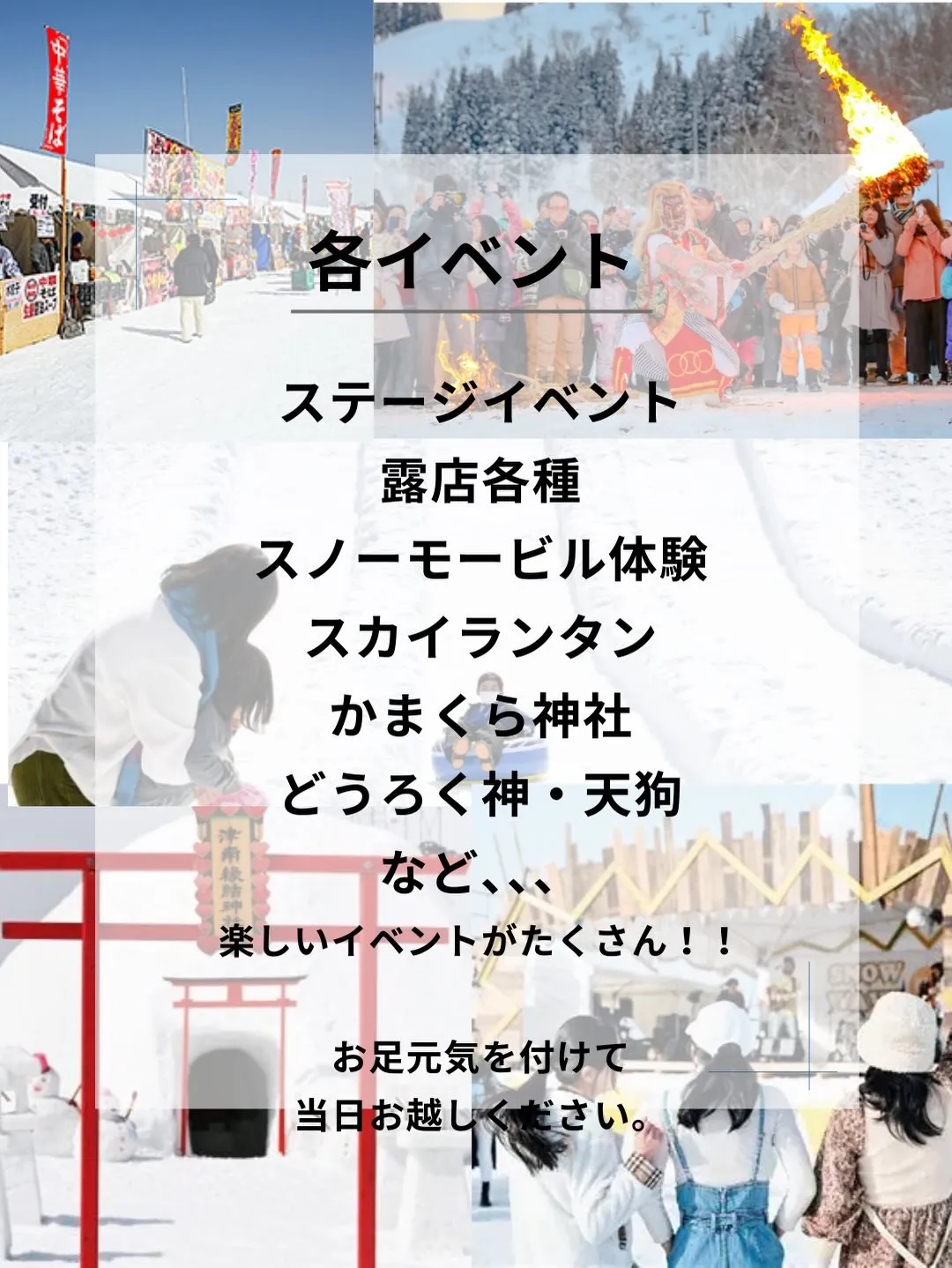 「雪国の迫力 × 幻想的な光 × 体験型アクティビティ」